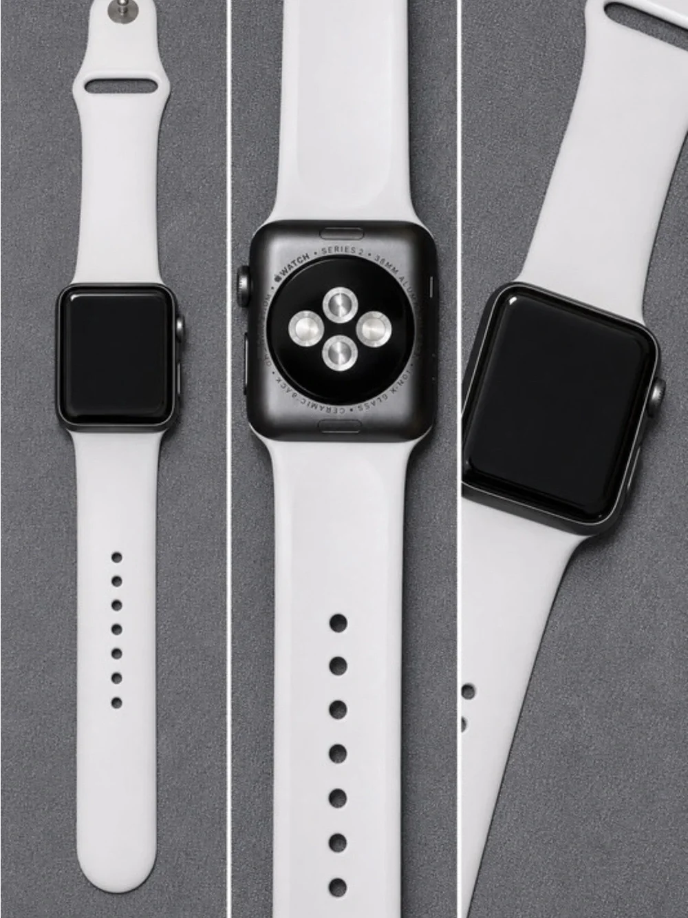 White Apple watch series 2 38mm with Silicone Band - Wearable Fitness Tracker